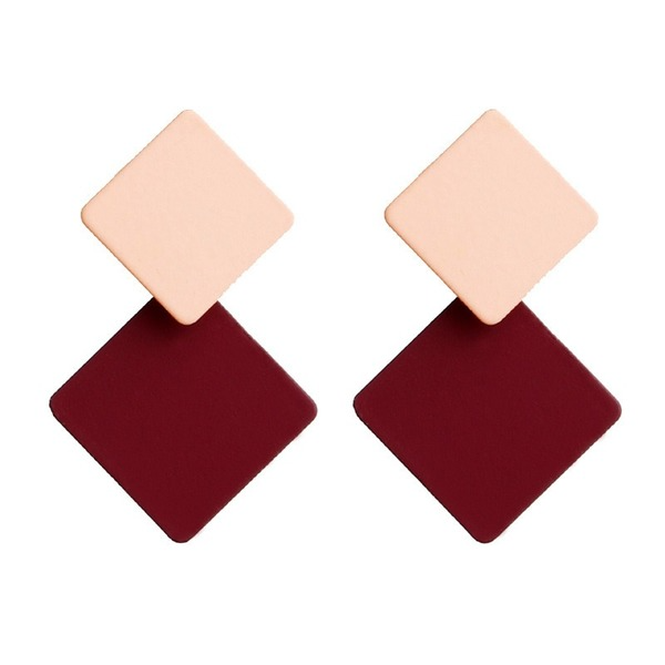 Bulk Jewelry Wholesale alloy paint Square Earrings JDC-ES-sf006 Wholesale factory from China YIWU China