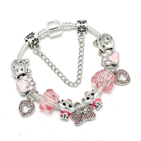 Wholesale Alloy Pink Bow Bracelet （F）JDC-BT-XingL027 Bracelet 星銮 Wholesale Jewelry JoyasDeChina Joyas De China