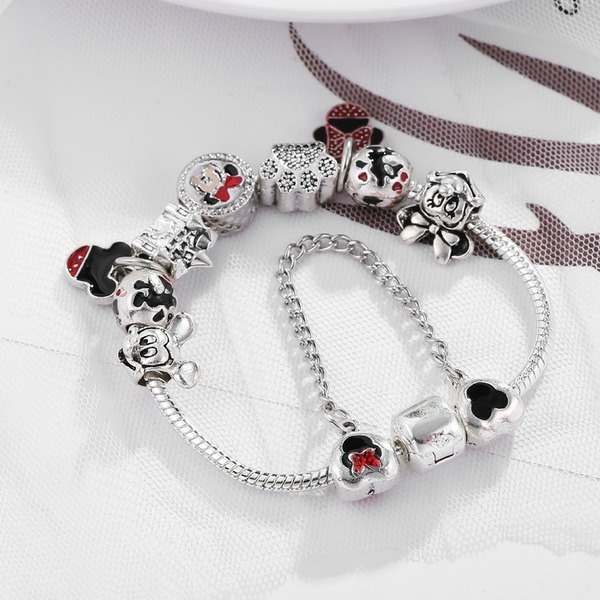 Wholesale Alloy Pink Cute Cat Bracelet （F）JDC-BT-XingL033 Bracelet 星銮 16cm Wholesale Jewelry JoyasDeChina Joyas De China