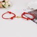 Wholesale Alloy Red Handshake Magnetic Braided Couple Bracelet JDC-BT-Yongy004 Bracelet 永依 Red + gold handshake Wholesale Jewelry JoyasDeChina Joyas De China