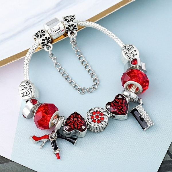 Wholesale Alloy Red High Heels Bracelet （F）JDC-BT-XingL034 Bracelet 星銮 Wholesale Jewelry JoyasDeChina Joyas De China