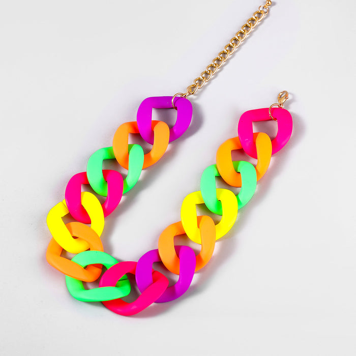 Wholesale Alloy Resin Candy Color Necklace JDC-NE-JL191 Necklaces 氿乐 Wholesale Jewelry JoyasDeChina Joyas De China