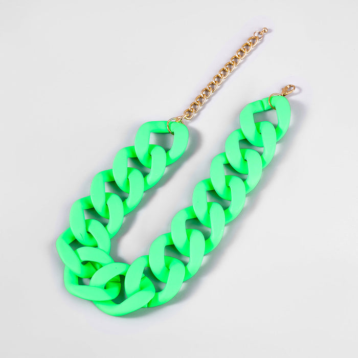 Wholesale Alloy Resin Candy Color Necklace JDC-NE-JL191 Necklaces 氿乐 Wholesale Jewelry JoyasDeChina Joyas De China