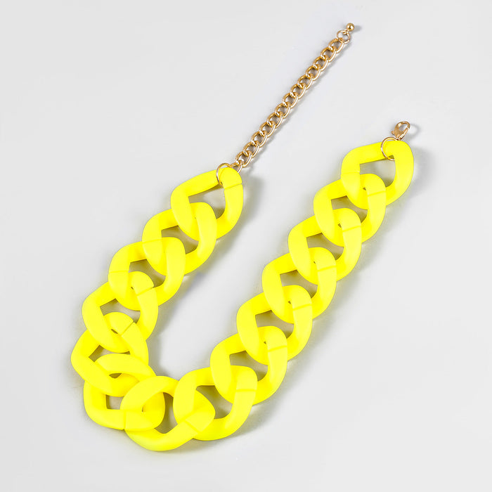 Wholesale Alloy Resin Candy Color Necklace JDC-NE-JL191 Necklaces 氿乐 Wholesale Jewelry JoyasDeChina Joyas De China