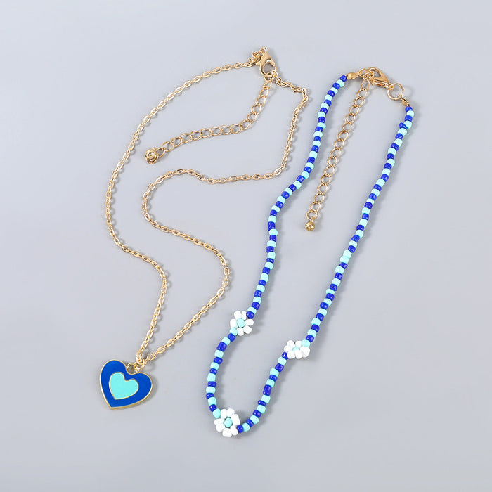 Wholesale Alloy Resin Drip Oil Love Necklace JDC-NE-JL187 Necklaces 氿乐 Wholesale Jewelry JoyasDeChina Joyas De China