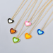 Wholesale Alloy Resin Drip Oil Love Necklace JDC-NE-JL187 Necklaces 氿乐 Wholesale Jewelry JoyasDeChina Joyas De China