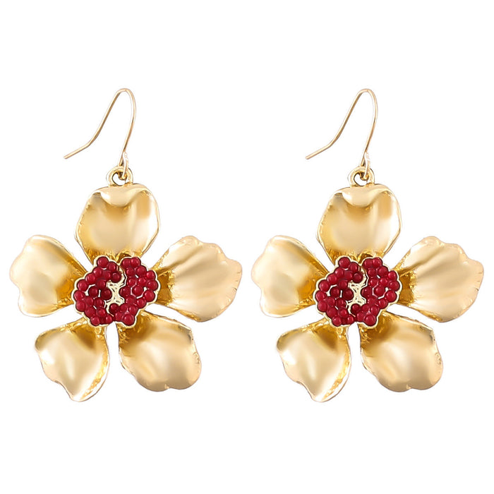 Wholesale Alloy Resin Flower Earrings JDC-ES-JL836 Earrings 氿乐 Wholesale Jewelry JoyasDeChina Joyas De China