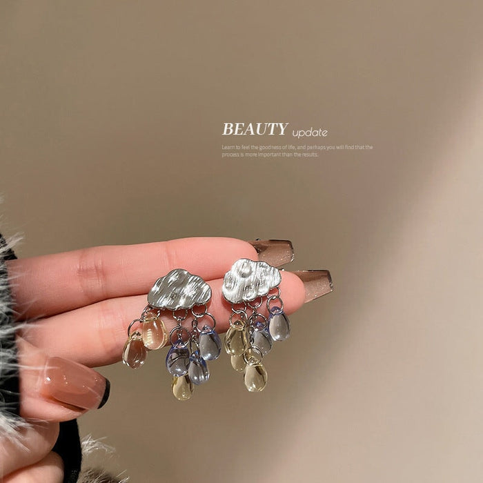 Wholesale Alloy Resin Tassel Earrings JDC-ES-BY184 Earrings 宝钰 Wholesale Jewelry JoyasDeChina Joyas De China