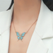 Bulk Jewelry Wholesale alloy rhinestone butterfly necklace JDC-NE-A310 Wholesale factory from China YIWU China