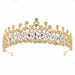 Wholesale Alloy Rhinestone Crystal Bridal Crown Headband JDC-HD-ZuanG002 Headband 钻岗 gold Wholesale Jewelry JoyasDeChina Joyas De China