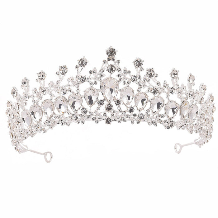 Wholesale Alloy Rhinestone Crystal Bridal Crown Headband JDC-HD-ZuanG002 Headband 钻岗 silver Wholesale Jewelry JoyasDeChina Joyas De China