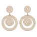 Wholesale alloy rhinestone double round earrings JDC-ES-JL859 Earrings 氿乐 Wholesale Jewelry JoyasDeChina Joyas De China