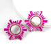 Wholesale Alloy Rhinestone Earrings JDC-ES-JL886 Earrings 氿乐 rose red Wholesale Jewelry JoyasDeChina Joyas De China