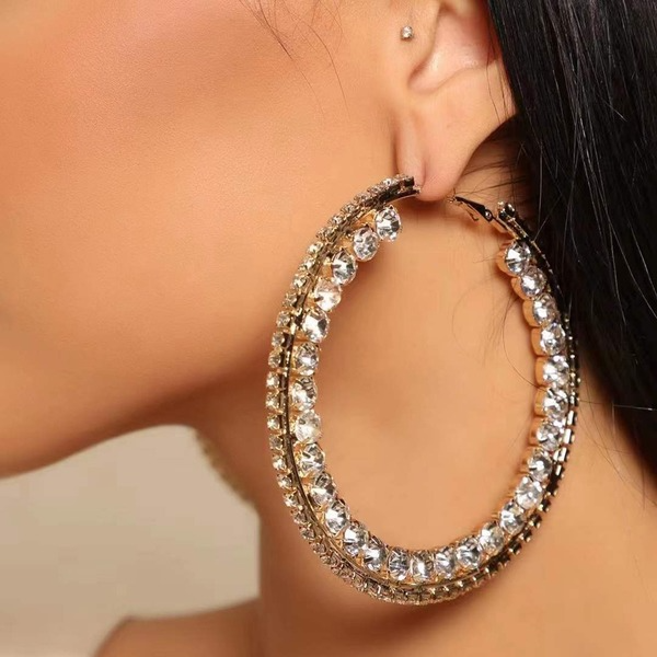 Wholesale Alloy Rhinestone Earrings JDC-ES-JL888 Earrings 氿乐 Wholesale Jewelry JoyasDeChina Joyas De China