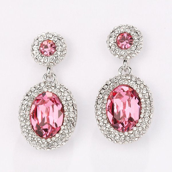 Wholesale alloy Rhinestone earrings JDC-ES-YinX007 Earrings 伊杏 Wholesale Jewelry JoyasDeChina Joyas De China