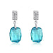 Wholesale alloy Rhinestone earrings JDC-ES-YinX012 Earrings 伊杏 color blue Wholesale Jewelry JoyasDeChina Joyas De China