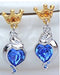 Wholesale alloy Rhinestone earrings JDC-ES-YinX013 Earrings 伊杏 blue Wholesale Jewelry JoyasDeChina Joyas De China