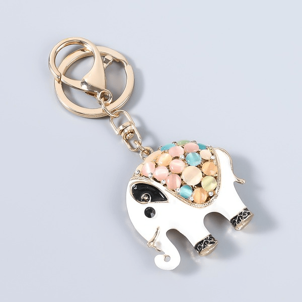 Wholesale Alloy Rhinestone Elephant Keychain JDC-KC-JL016 Keychains 氿乐 Wholesale Jewelry JoyasDeChina Joyas De China