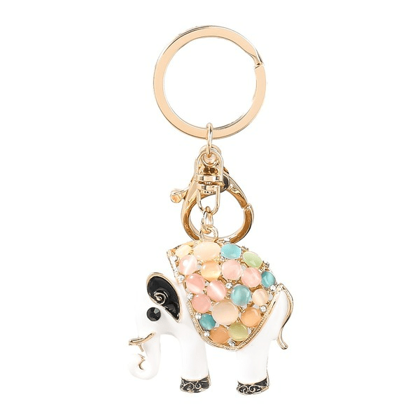 Wholesale Alloy Rhinestone Elephant Keychain JDC-KC-JL016 Keychains 氿乐 Wholesale Jewelry JoyasDeChina Joyas De China