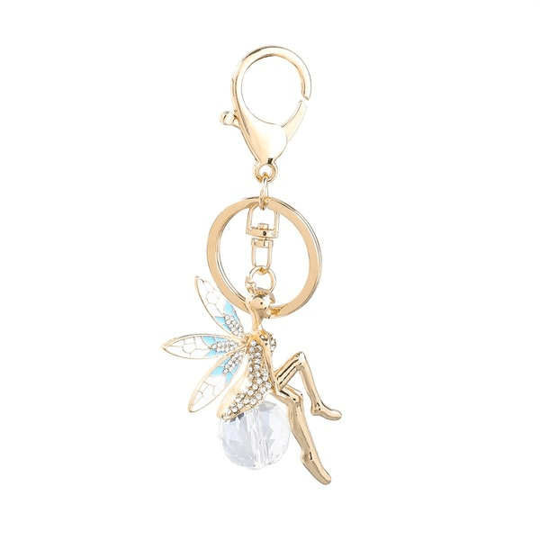 Wholesale Alloy Rhinestone Fairy Keychain JDC-KC-JL013 Keychains 氿乐 Wholesale Jewelry JoyasDeChina Joyas De China