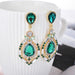 Wholesale Alloy Rhinestone Gemstone Earrings JDC-ES-Chuangj002 Earrings 创爵 Wholesale Jewelry JoyasDeChina Joyas De China