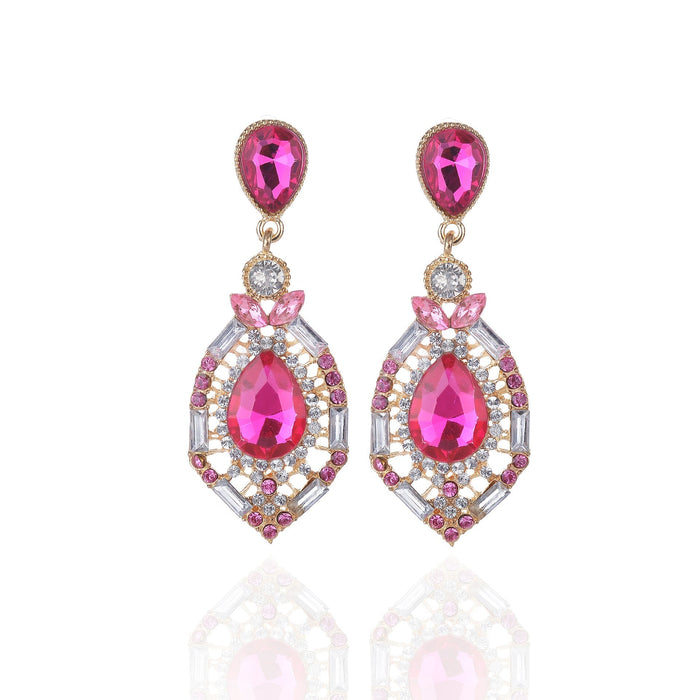 Wholesale Alloy Rhinestone Gemstone Earrings JDC-ES-Chuangj002 Earrings 创爵 Wholesale Jewelry JoyasDeChina Joyas De China