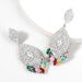 Wholesale Alloy Rhinestone Geometric Earrings JDC-ES-JL873 Earrings 氿乐 silver color Wholesale Jewelry JoyasDeChina Joyas De China