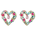 Wholesale Alloy Rhinestone Heart Earrings JDC-ES-JL910 Earrings 氿乐 Wholesale Jewelry JoyasDeChina Joyas De China