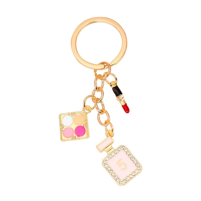 Wholesale alloy rhinestone lipstick perfume high heels key chain MOQ≥10 JDC-KC-yongz002 Keychains 永泽 Wholesale Jewelry JoyasDeChina Joyas De China