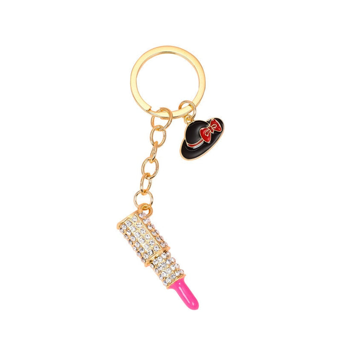 Wholesale alloy rhinestone lipstick perfume high heels key chain MOQ≥10 JDC-KC-yongz002 Keychains 永泽 3 Wholesale Jewelry JoyasDeChina Joyas De China