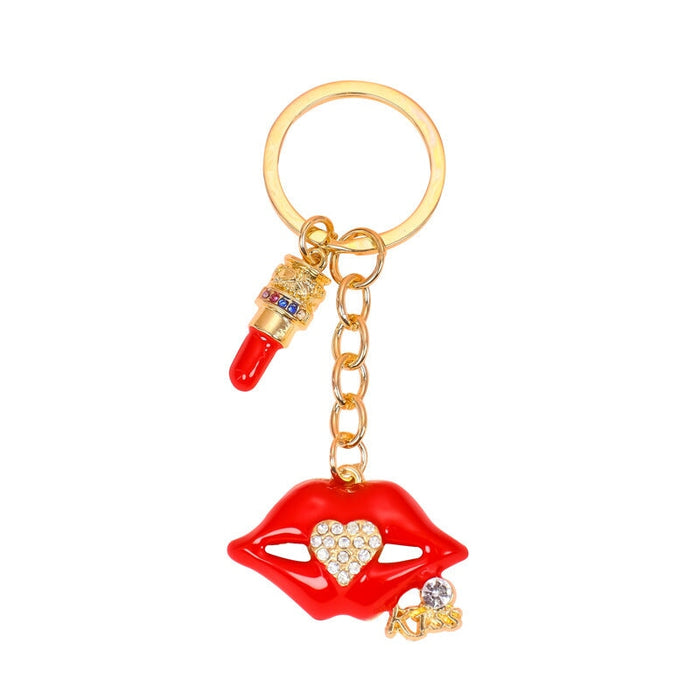 Wholesale alloy rhinestone lipstick perfume high heels key chain MOQ≥10 JDC-KC-yongz002 Keychains 永泽 4 Wholesale Jewelry JoyasDeChina Joyas De China