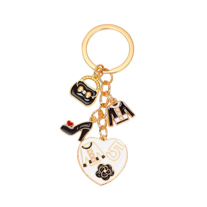 Wholesale alloy rhinestone lipstick perfume high heels key chain MOQ≥10 JDC-KC-yongz002 Keychains 永泽 Wholesale Jewelry JoyasDeChina Joyas De China