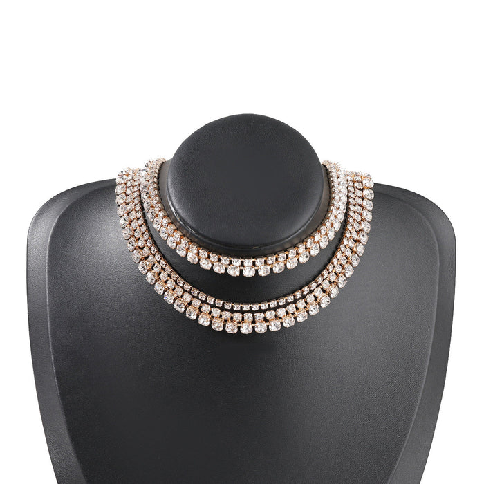 Wholesale Alloy Rhinestone Multilayer Necklace JDC-NE-JL184 Necklaces 氿乐 gold Wholesale Jewelry JoyasDeChina Joyas De China