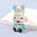 Wholesale Alloy Rhinestone Rabbit Keychain JDC-KC-JL014 Keychains 氿乐 red Wholesale Jewelry JoyasDeChina Joyas De China