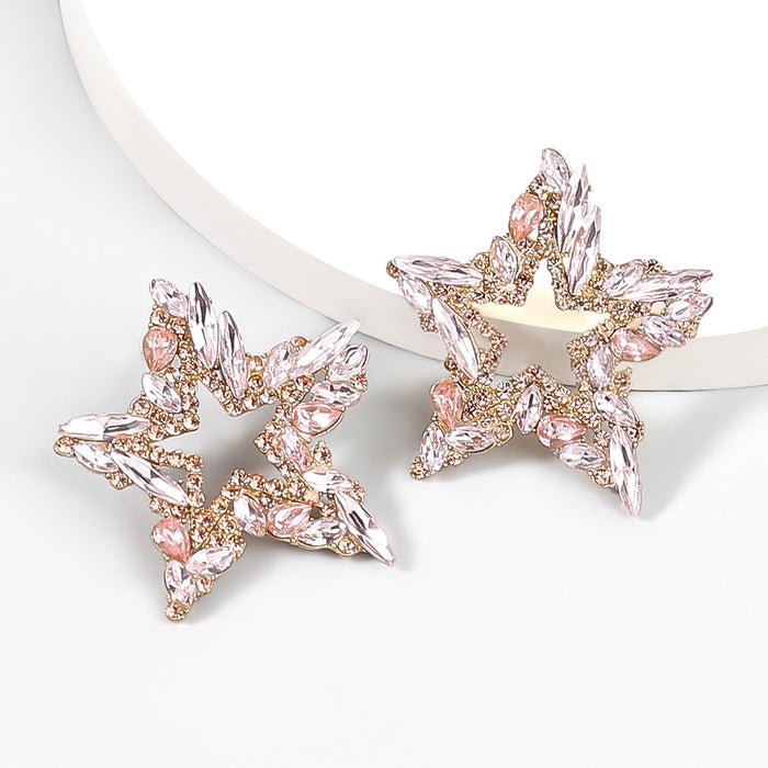 Wholesale Alloy Rhinestone Star Earrings JDC-ES-JL854 Earrings 氿乐 Wholesale Jewelry JoyasDeChina Joyas De China