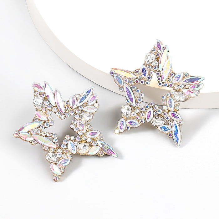 Wholesale Alloy Rhinestone Star Earrings JDC-ES-JL854 Earrings 氿乐 Wholesale Jewelry JoyasDeChina Joyas De China