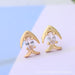 Wholesale alloy Rhinestone-studded fish earrings JDC-ES-YinX019 Earrings 伊杏 Wholesale Jewelry JoyasDeChina Joyas De China