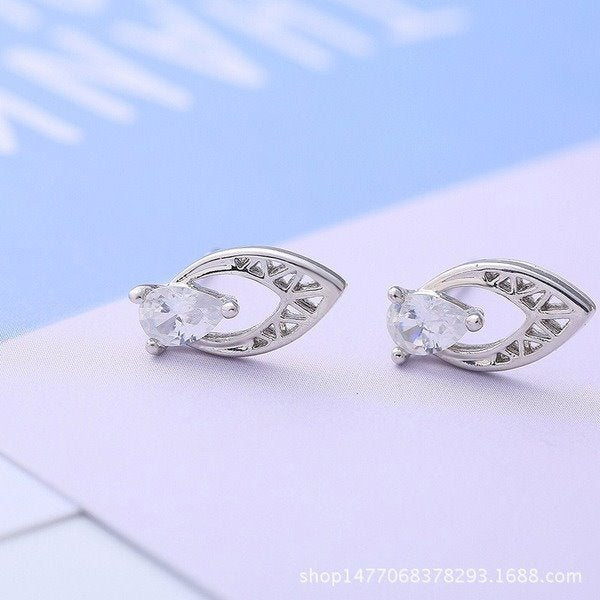 Wholesale alloy Rhinestone-studded zircon earrings JDC-ES-YinX027 Earrings 伊杏 Wholesale Jewelry JoyasDeChina Joyas De China