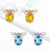 Wholesale alloy Rhinestone sweet knot earrings JDC-ES-YinX016 Earrings 伊杏 blue Wholesale Jewelry JoyasDeChina Joyas De China