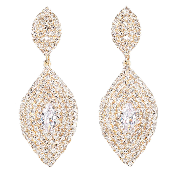 Wholesale Alloy Rhinestone Zircon Geometry Earrings JDC-ES-JL868 Earrings 氿乐 gold Wholesale Jewelry JoyasDeChina Joyas De China