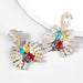 Wholesale Alloy Rhinestone Zircon Geometry Earrings JDC-ES-JL874 Earrings 氿乐 gold color Wholesale Jewelry JoyasDeChina Joyas De China