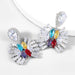 Wholesale Alloy Rhinestone Zircon Geometry Earrings JDC-ES-JL874 Earrings 氿乐 silver color Wholesale Jewelry JoyasDeChina Joyas De China
