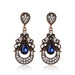 Wholesale alloy rhinestones blue long earrings JDC-ES-GSDB050 Earrings 丹比华比 Wholesale Jewelry JoyasDeChina Joyas De China