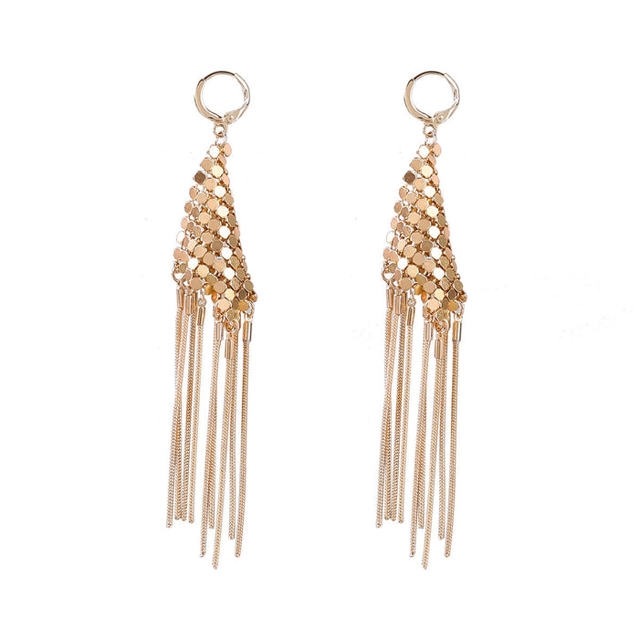 Wholesale alloy rhombus tassel earrings JDC-ES-JL858 Earrings 氿乐 Wholesale Jewelry JoyasDeChina Joyas De China