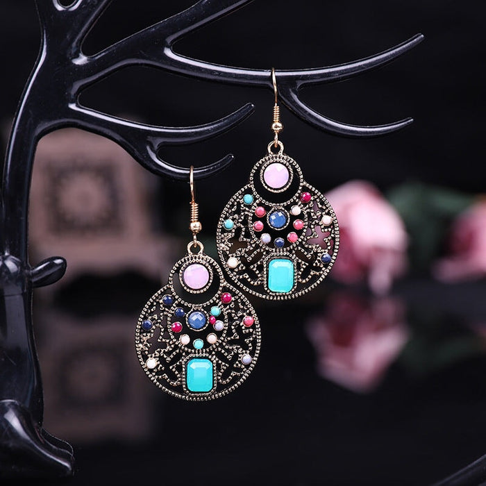 Wholesale Alloy Rice Beads Protein Diamond Earrings JDC-ES-Daiq022 Earrings 黛茜 Wholesale Jewelry JoyasDeChina Joyas De China