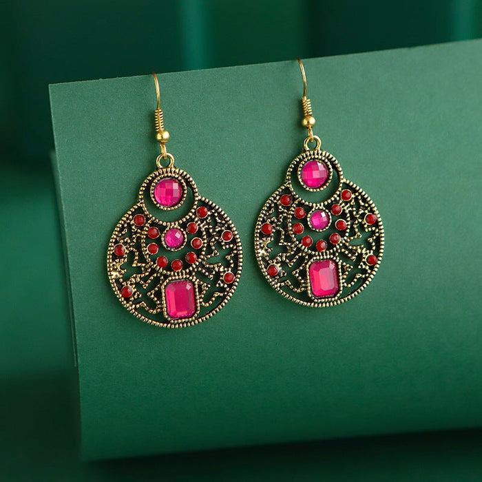 Wholesale Alloy Rice Beads Protein Diamond Earrings JDC-ES-Daiq022 Earrings 黛茜 Wholesale Jewelry JoyasDeChina Joyas De China