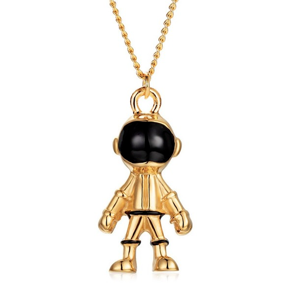 Bulk Jewelry Wholesale alloy robot astronaut necklace JDC-NE-A324 Wholesale factory from China YIWU China