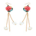 Wholesale alloy rose flower Earrings JDC-ES-V113 earrings JoyasDeChina Wholesale Jewelry JoyasDeChina Joyas De China