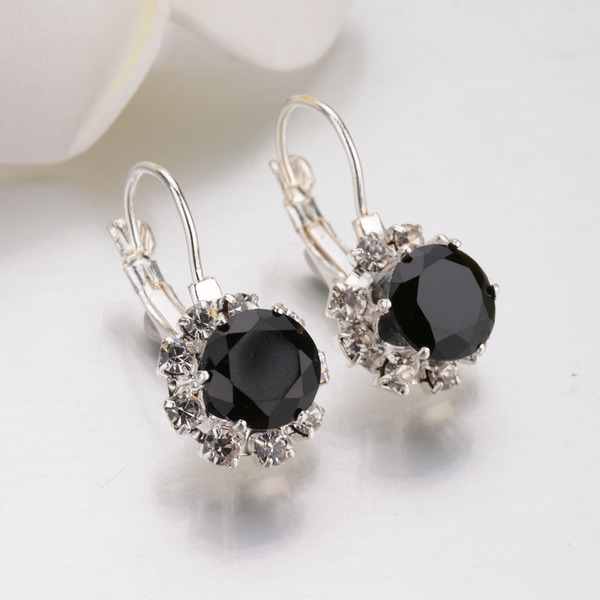 Bulk Jewelry Wholesale alloy round Crystal Stud Earrings JDC-ES-bq020 Wholesale factory from China YIWU China