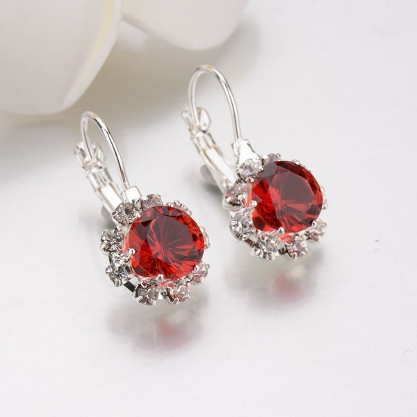 Bulk Jewelry Wholesale alloy round Crystal Stud Earrings JDC-ES-bq020 Wholesale factory from China YIWU China